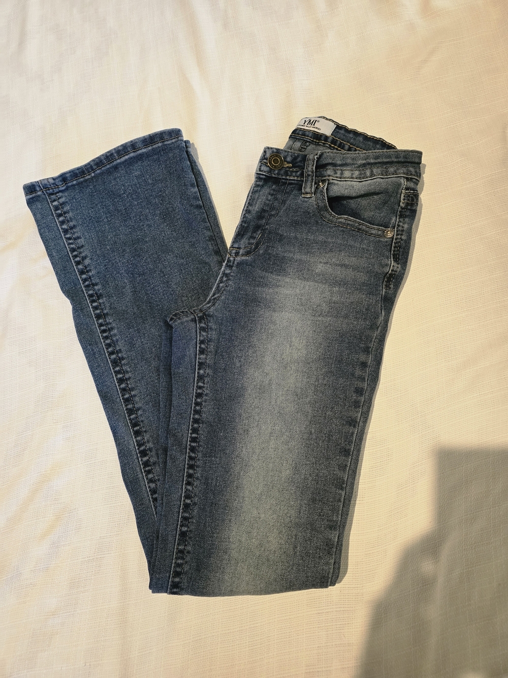 YMI Women's Flare Jeans in Blue Wash